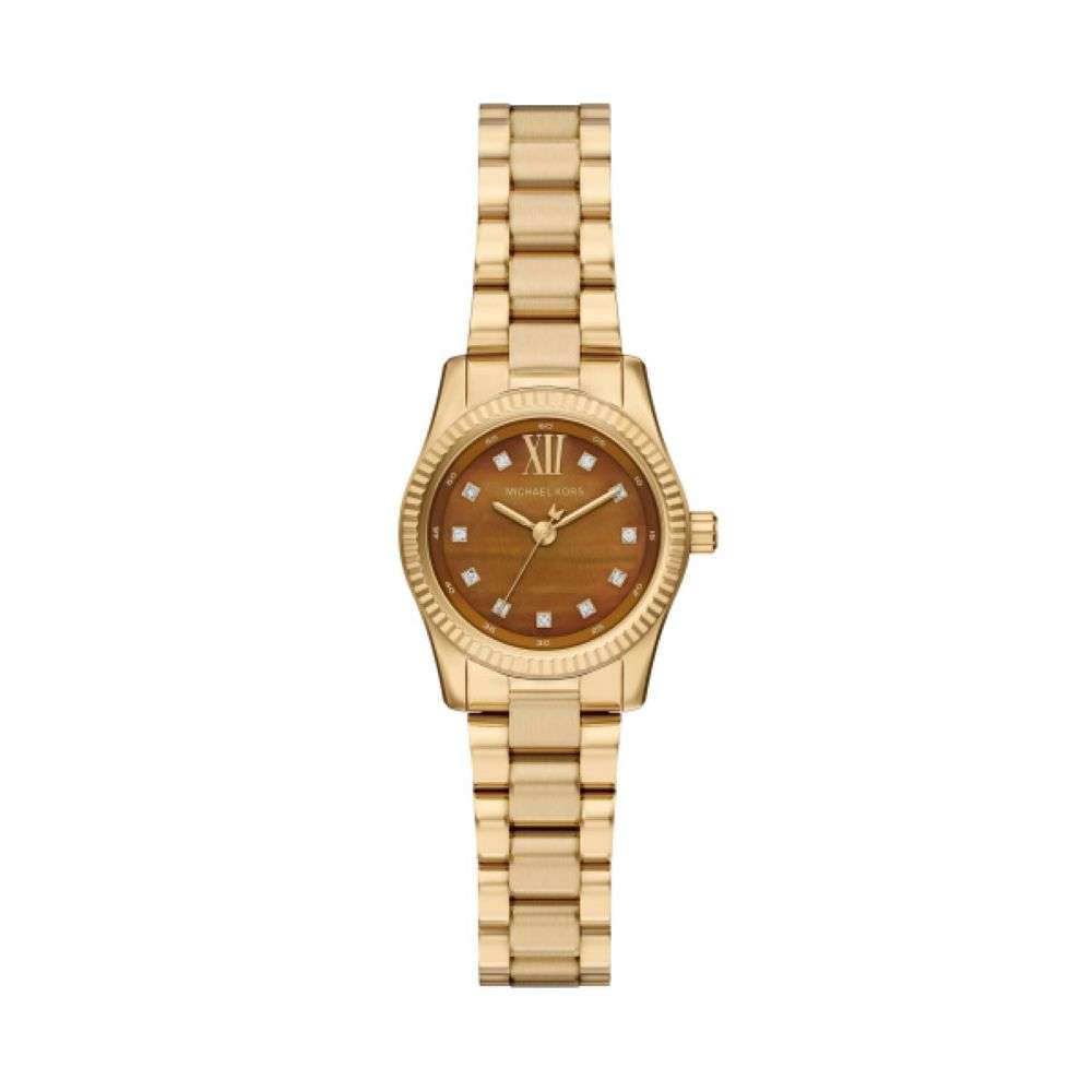 MK7578 Michael Kors Lexington bronze dial gold bracelet watch front image MK7578 Michael Kors Lexington bronze dial gold bracelet watch front image