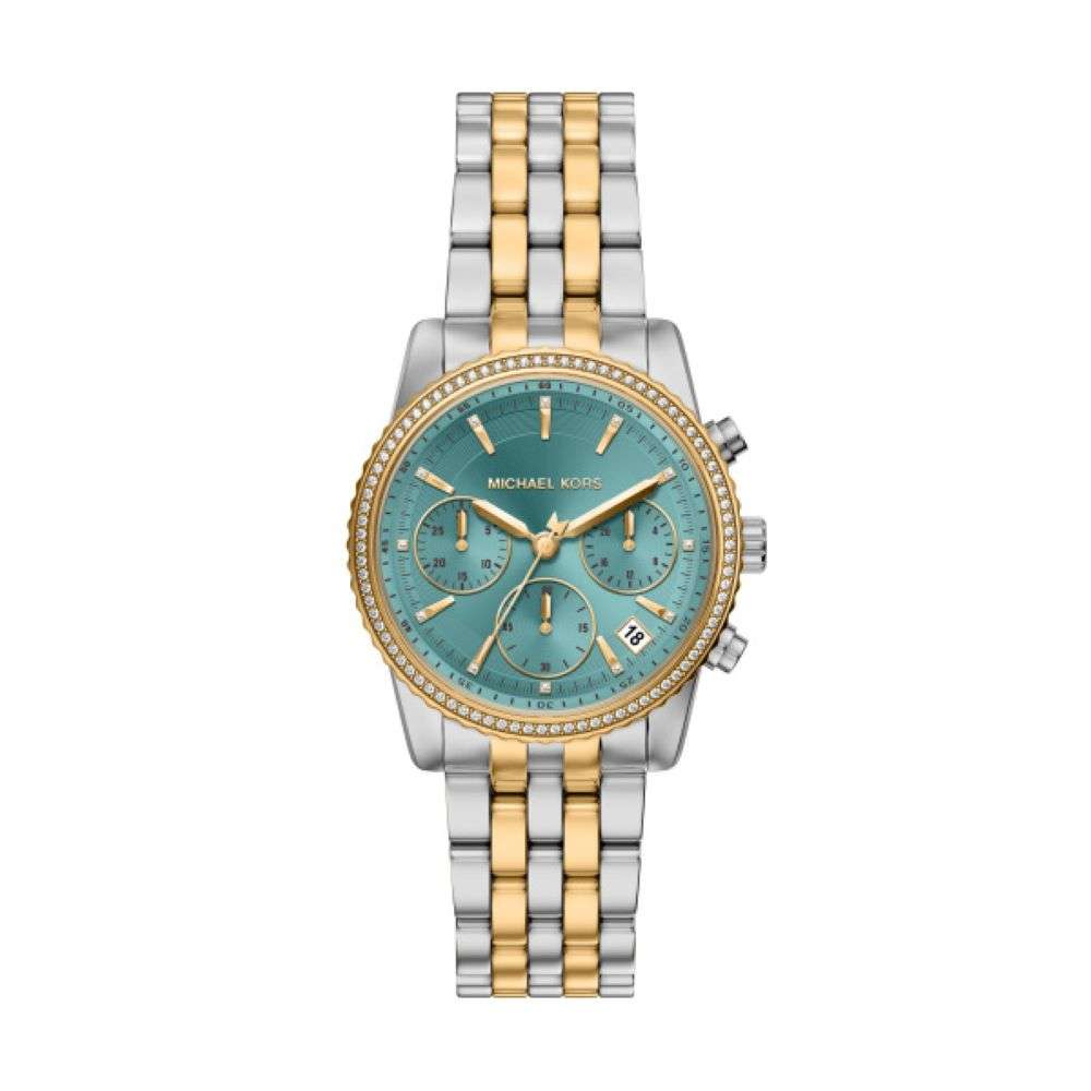 MK7582 Michael Kors ladies bryant torquoise dial bracelet watch front image