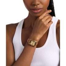 Michael Kors Ladies Essex Gold Leather Watch MK7584