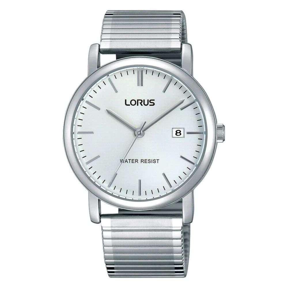 RG855CX5 Lorus stainless steel mens expander bracelet watch front image RG855CX5 Lorus stainless steel mens expander bracelet watch front image