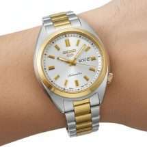 Seiko 5 Automatic Hebitana Gold Steel Watch SRE024K1