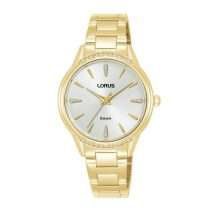 Lorus Womens Gold Analogue CZ Set Watch RG258YX9