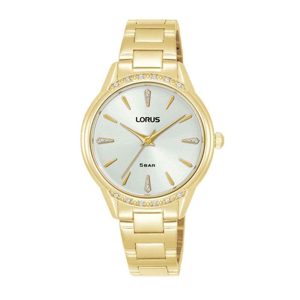 rg258yx9 lorus ladies gold bracelet watch front image rg258yx9 lorus ladies gold bracelet watch front image