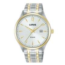 Lorus Mens Gold Steel Analogue Watch RH992RX9