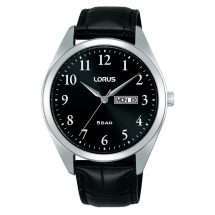 Lorus Mens Steel Case Leather Strap Watch RJ671AX9