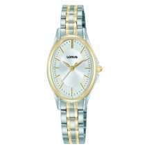 Lorus Womens Gold Steel Oval Case Watch RRX86JX9