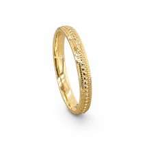 18ct Yellow Gold 2.5mm Diamond Cut Sparkle Wedding Ring
