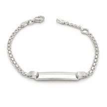 Sterling Silver Childs Identity Style Bracelet
