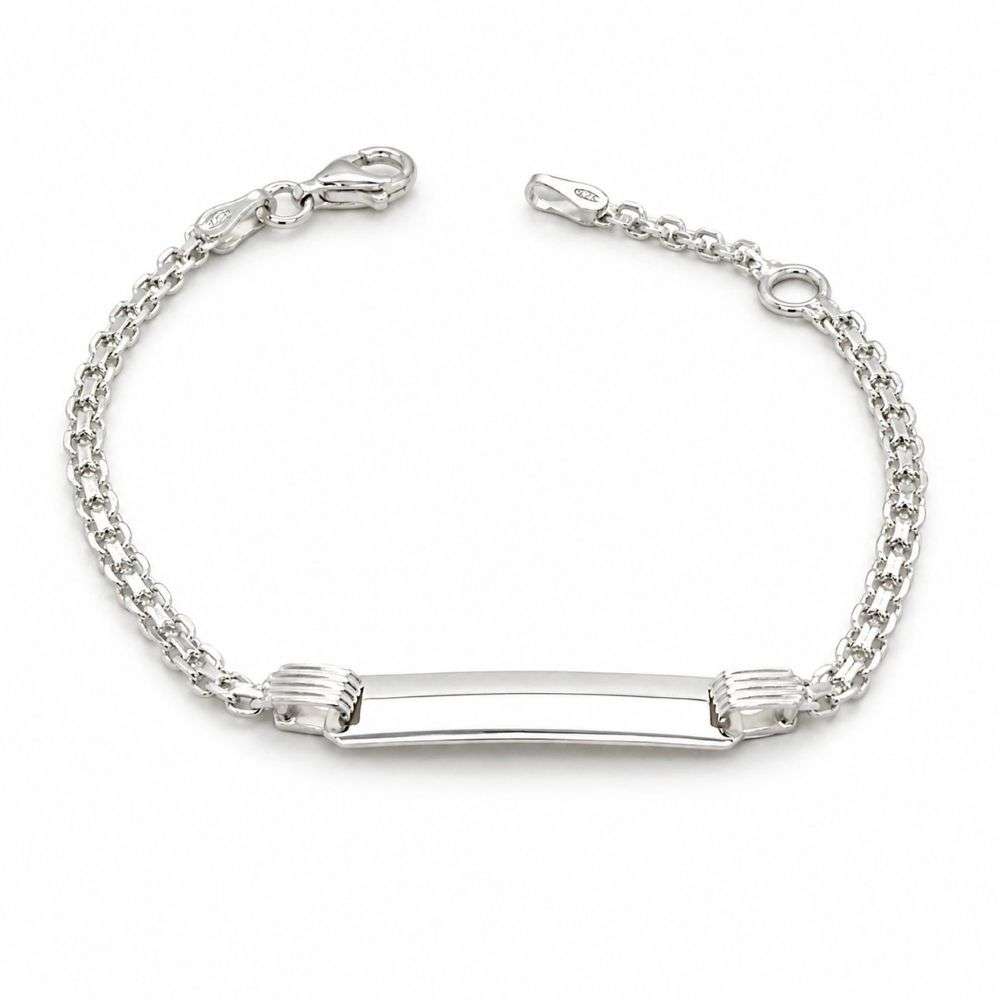 B1604271 Sterling silver childs identity bracelet front image
