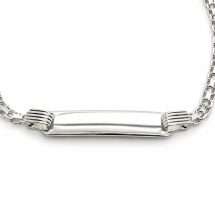 Sterling Silver Childs Identity Style Bracelet