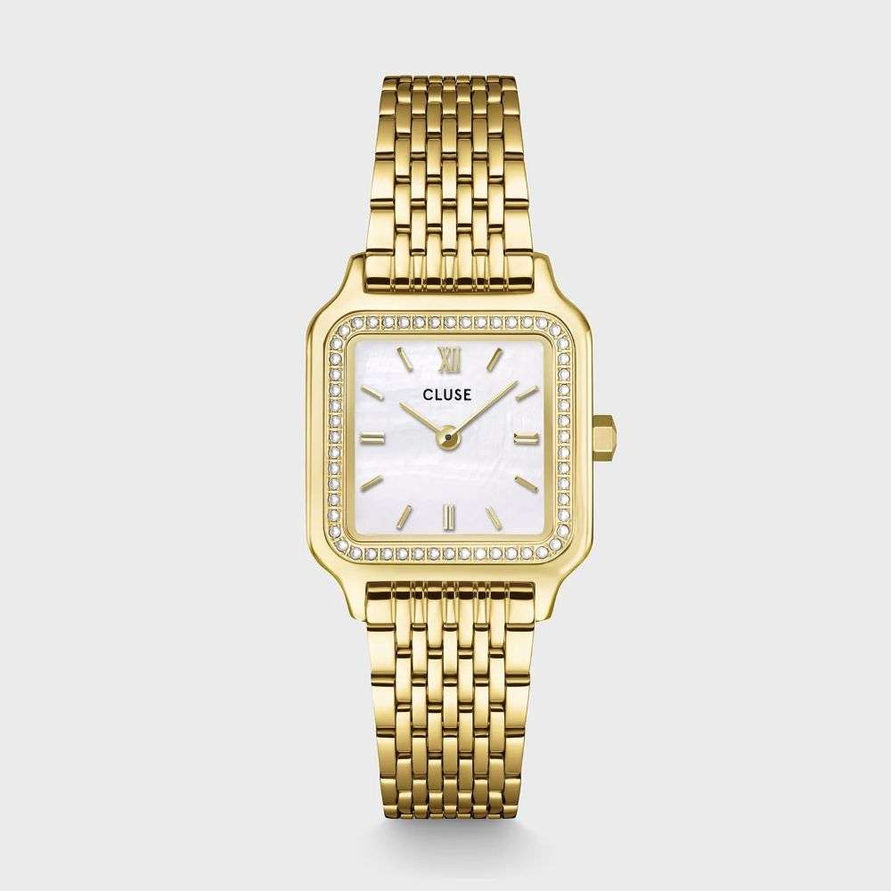 CW11826 Cluse womens gold cz bezel gracieuse watch front image