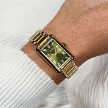 Cluse Womens Belisenna Gold Green Dial Watch CW15007