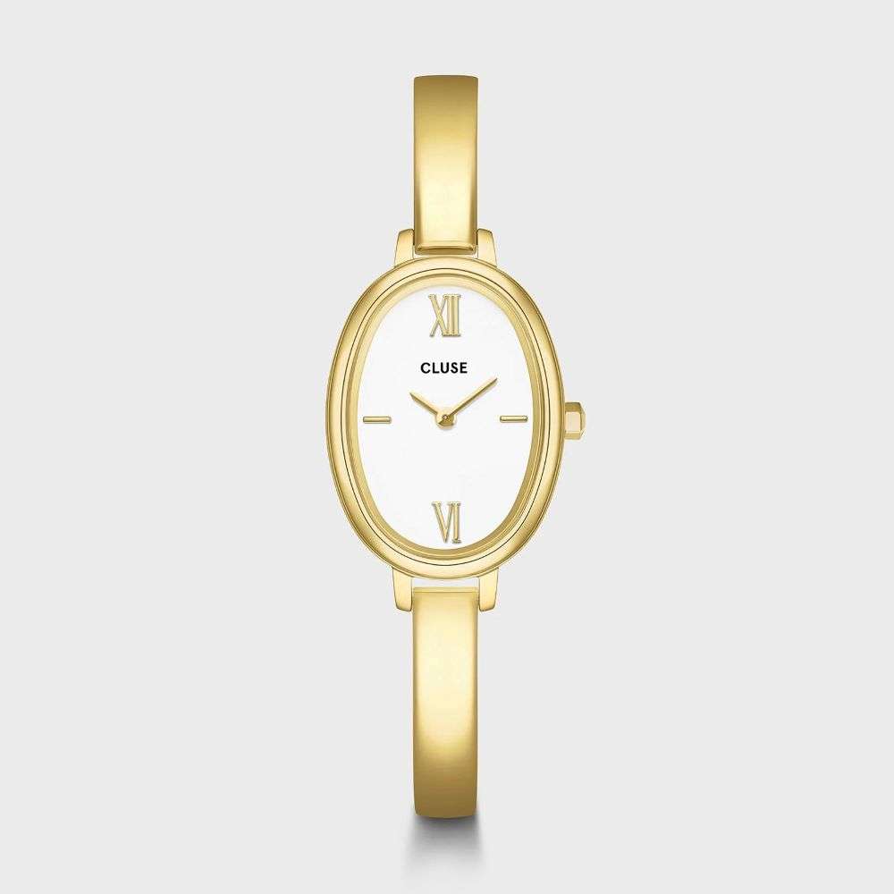 CW16101 cluse L'Ovale Watch Steel White Gold Colour watch front image