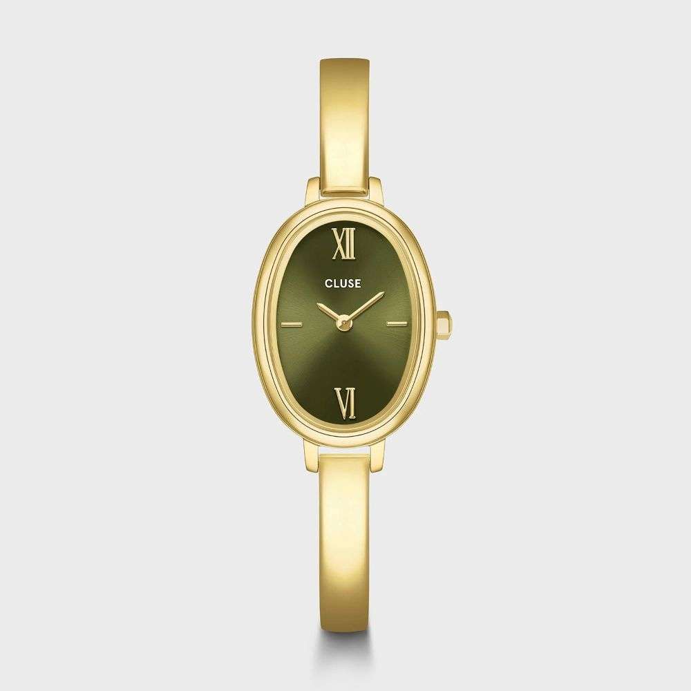CW16103 cluse L'Ovale Watch gold green Colour watch front image CW16103 cluse L'Ovale Watch gold green Colour watch front image
