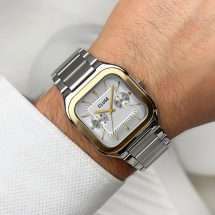Cluse Mens Quadrus Steel Gold Multi Function Watch CW26201
