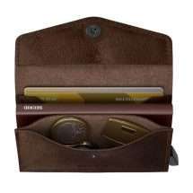 Secrid Envelope Chocolate Coin Pouch Leather Wallet EV-Chocolate