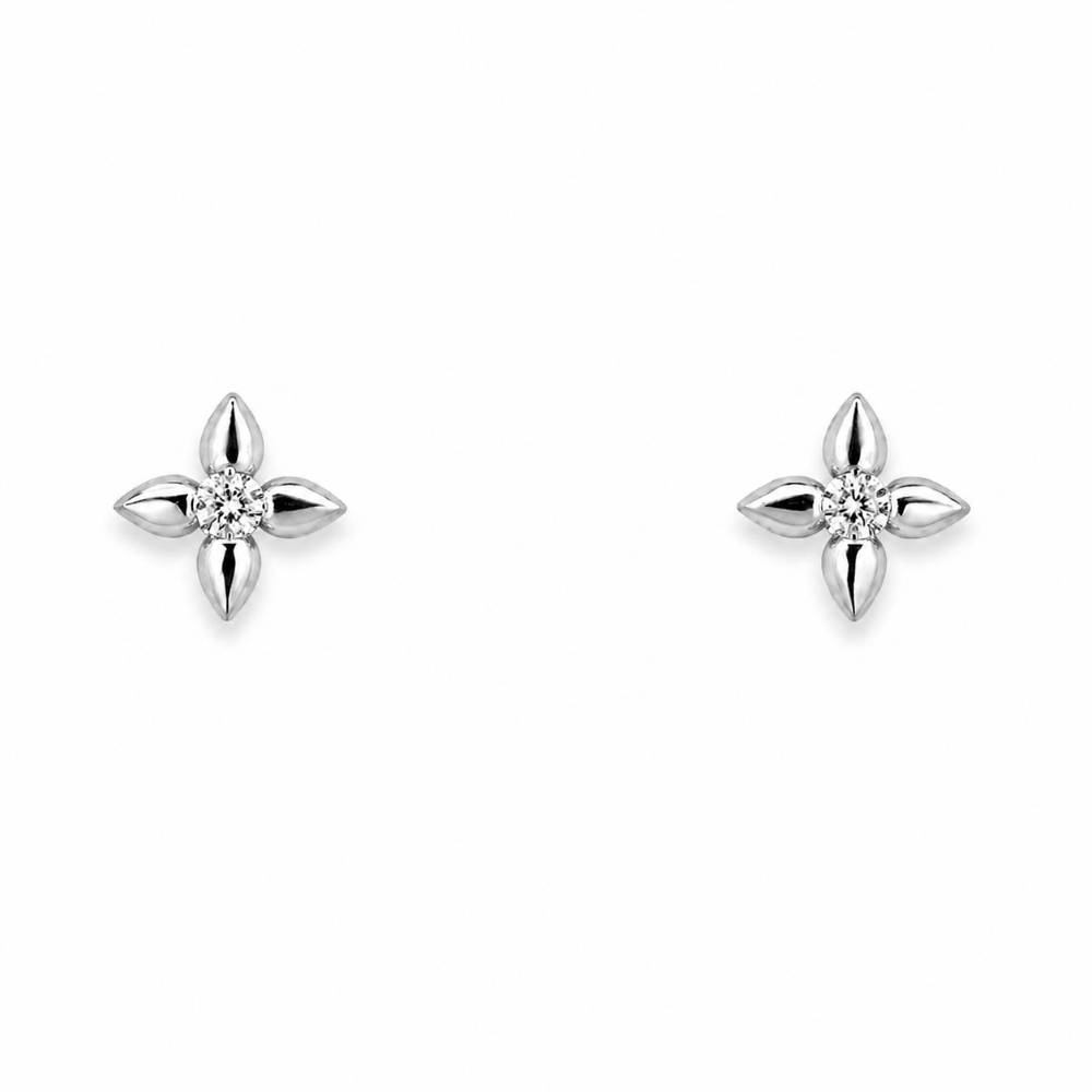 H7106-S Sterling silver petal cz stud earrings front image.jpeg H7106-S Sterling silver petal cz stud earrings front image.jpeg