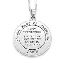 Sterling Silver 22mm St. Christopher Medal