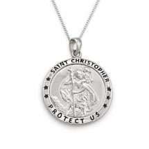 Sterling Silver 22mm St. Christopher Medal