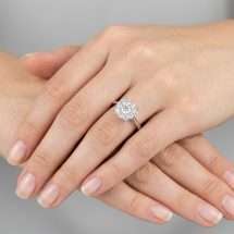 9ct Gold 1.00cts Diamonds Starburst Solitaire Ring