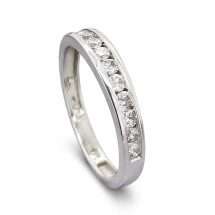 9ct White Gold 50pts Diamond Channel Wedding Ring