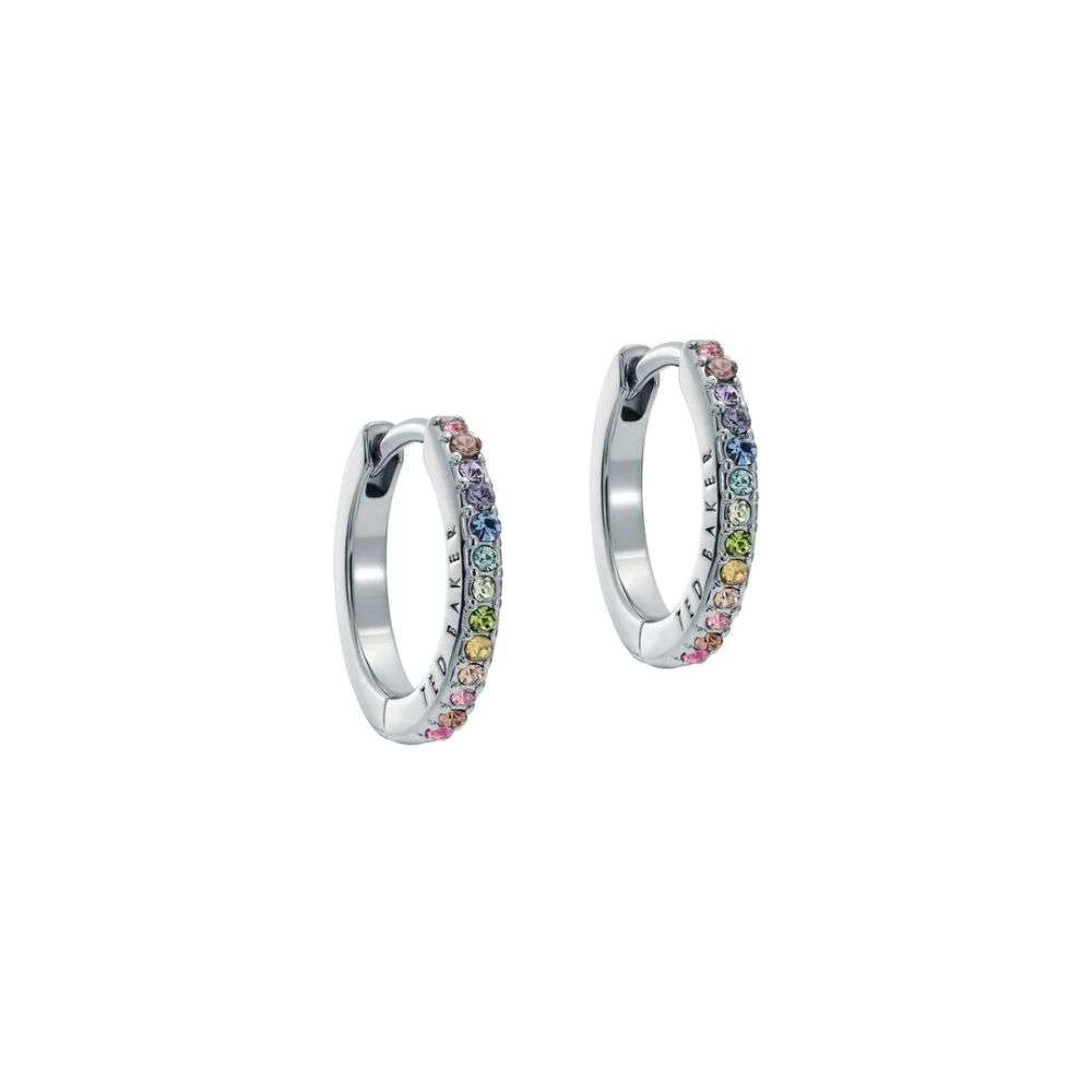 TBJ3749-01-67 Ted baker Heplie silver tone 14mm hoop earrings front image