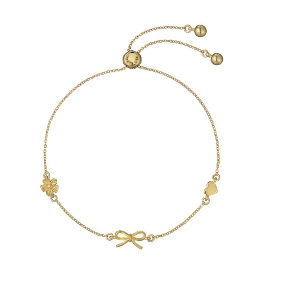 tbj4155-02-03 Ted Baker Jewellery gold tone ilona mini icons bracelet front image