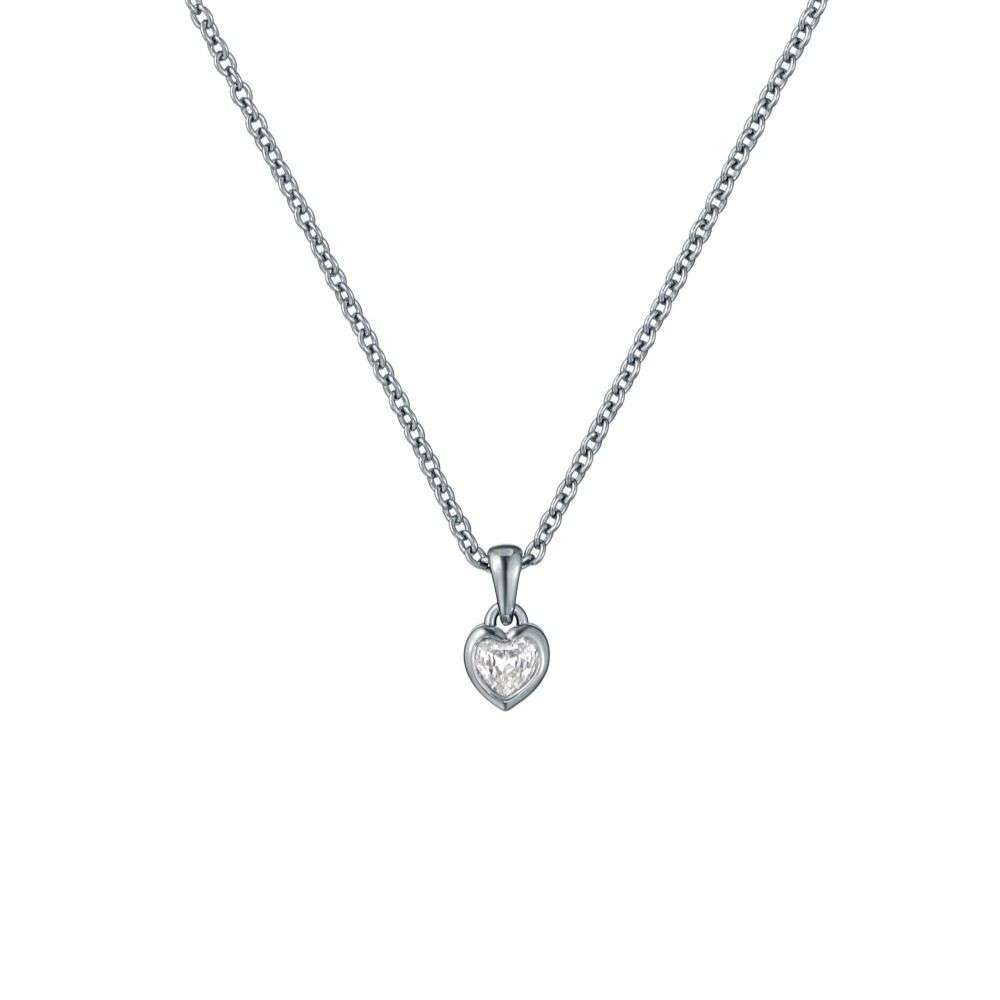 tbj4170-01-02 ted baker silver tone Harlow Mini Crystal Heart Pendant Necklace pendant image tbj4170-01-02 ted baker silver tone Harlow Mini Crystal Heart Pendant Necklace pendant image