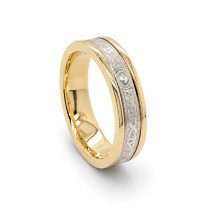 10ct Yellow Gold And Silver 5.5mm Celtic Warrior Ring