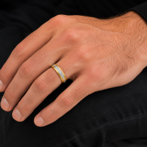 10ct Yellow Gold And Silver 5.5mm Celtic Warrior Ring