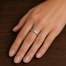 18ct White Gold 4mm Twisted Rope Edge Wedding Ring