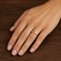 18ct Yellow Gold 3mm Twisted Rope Edge Wedding Ring