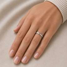 18ct White Gold 2mm Soft Court Wedding Ring