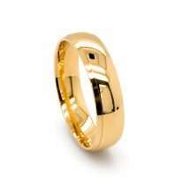 9ct Yellow Gold Men's 5mm Court Lined Edge Wedding Ring