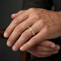 Argentium And 9ct Yellow Gold 6mm Wedding Ring