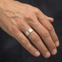 Argentium And 9ct Yellow Gold 6mm Wedding Ring