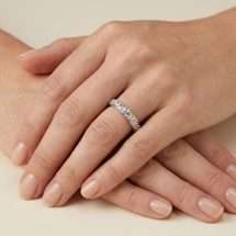 9ct White Gold 33pts Diamond Ribbon Ring
