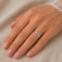 9ct White Gold 2mm Traditional Court Wedding Ring
