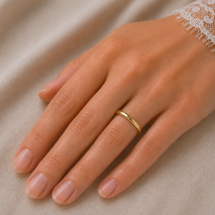 9ct Yellow 2mm Medium Traditional Court Wedding Ring