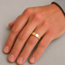 9ct Yellow Gold 6mm Medium Soft Court Wedding Ring
