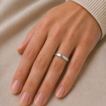Argentium 3mm Soft Court Style Wedding Ring