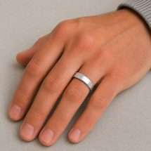 Argentium 5mm Medium Soft Court Wedding Ring