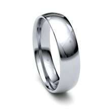 Argentium 5mm Traditional Court Wedding Ring