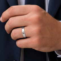 Argentium 6mm Soft Court Wedding Ring