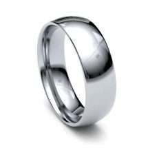 Argentium 6mm Traditional Court Wedding Ring