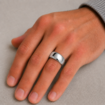 Argentium 7mm Soft Court Wedding Ring