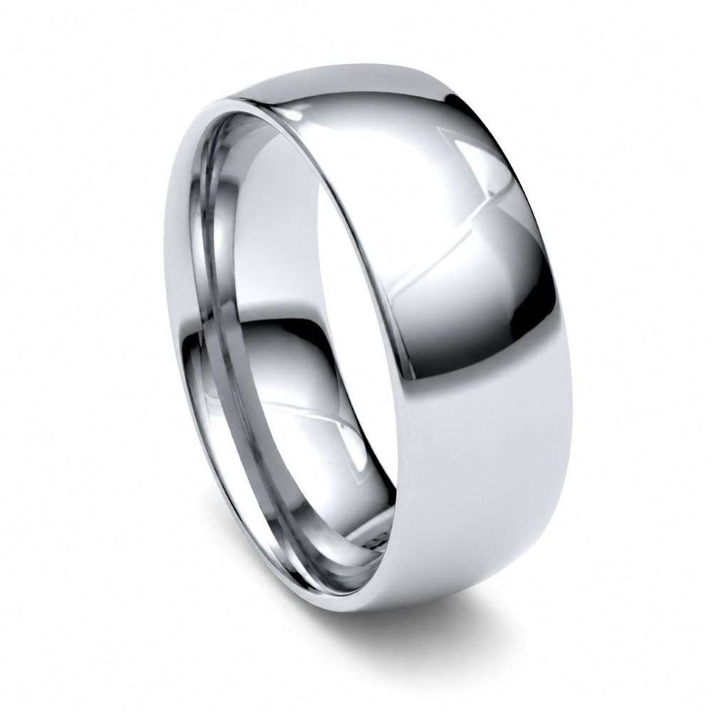 ARG-7-TC-L Argentium 7mm traditional court gents wedding ring front image