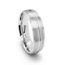 Palladium Men’s 5mm Court Matt Centre Lined Wedding Ring