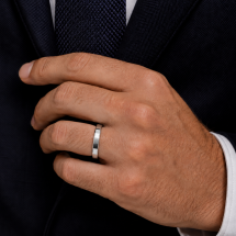 Palladium Men’s 4mm Flat Court Polished Wedding Ring