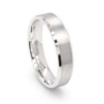 Palladium Men’s 5mm Flat Court Matt Centre Wedding Ring